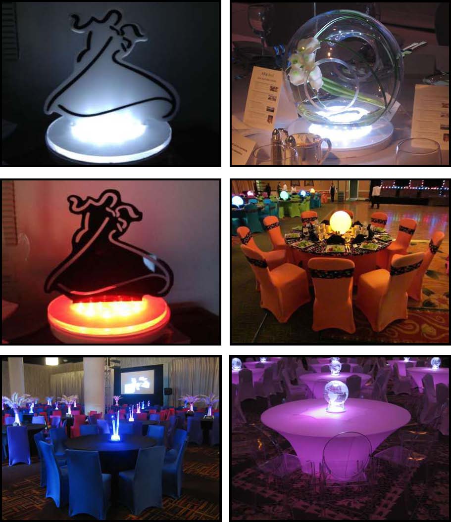 audio video & lighting - centerpieces led 10"