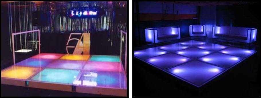 Dance Floor illuminated with leds